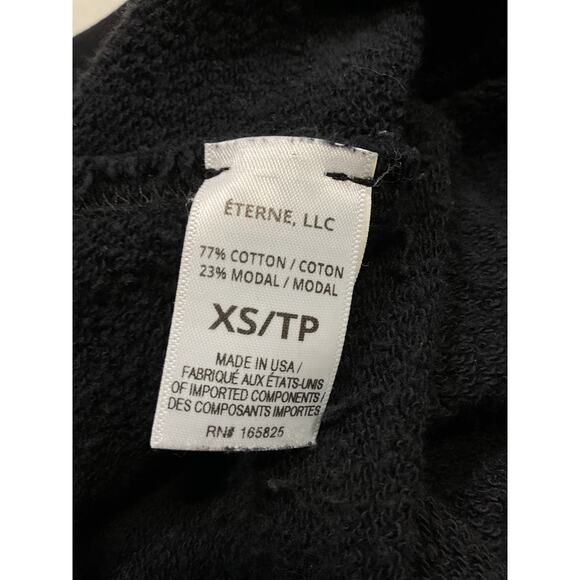 Eterne Straight Leg Black French Terrycloth Sweatpant Size XS - Picture 5 of 5